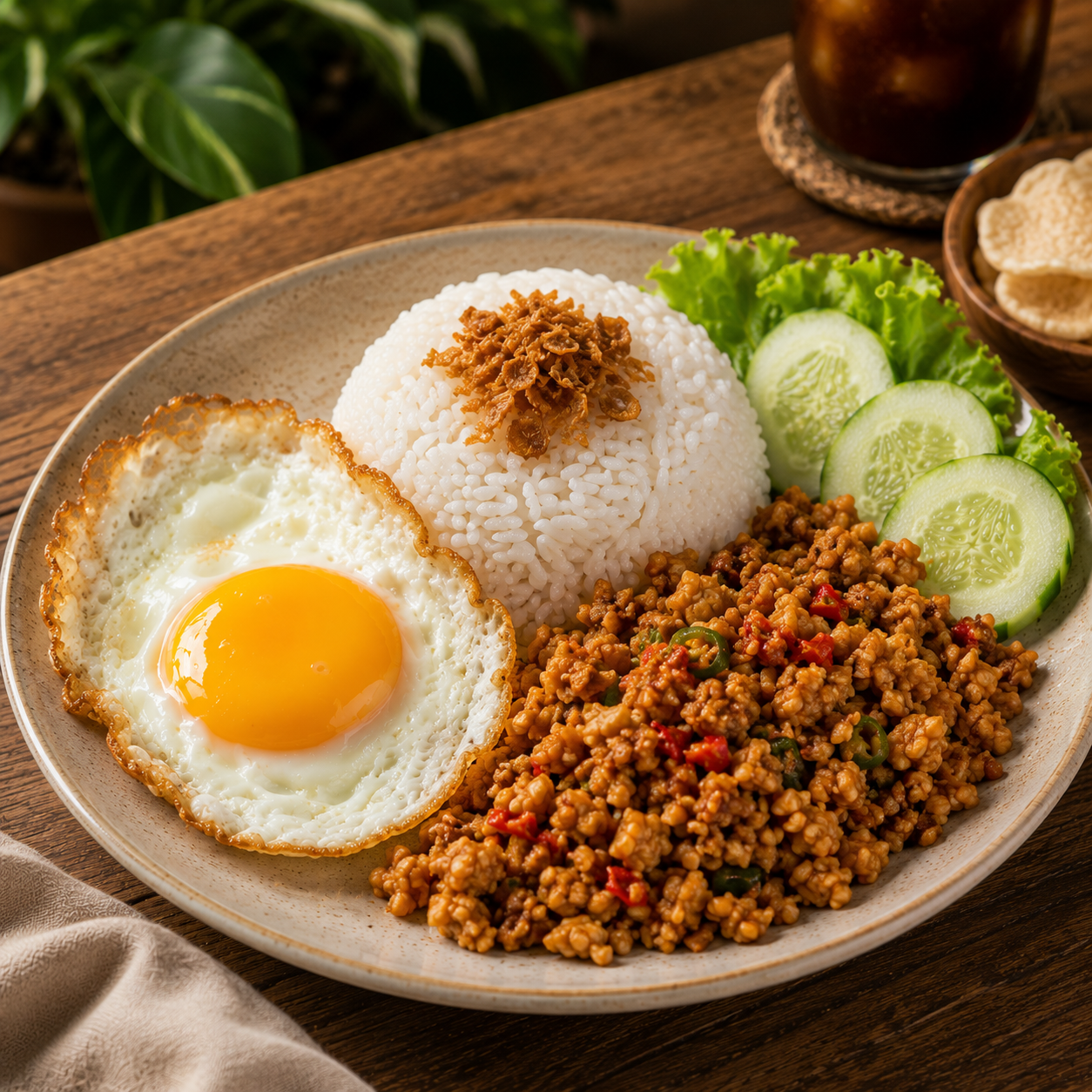 Nasi Tempe Telor Blanka