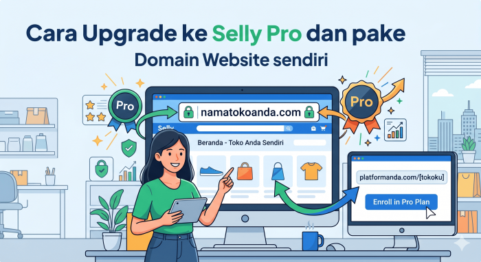 Cara Upgrade ke Selly Pro dan pake Domain Website sendiri