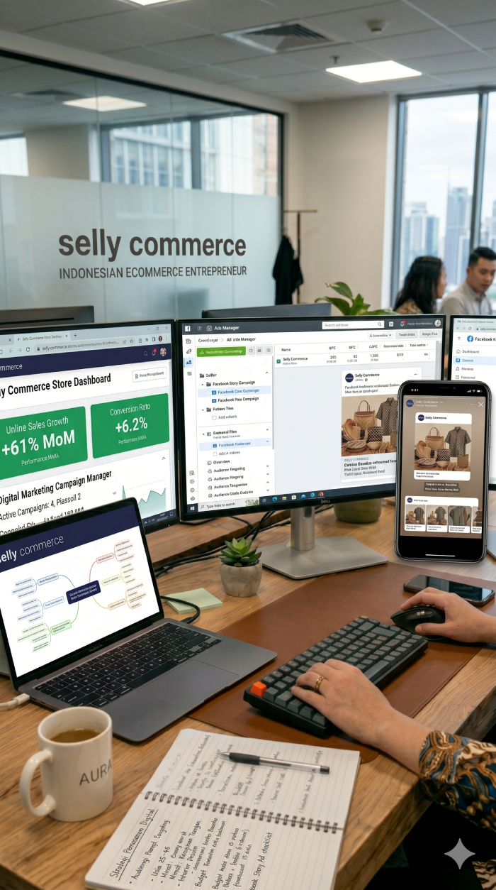 Tutorial Cara Membuat Iklan di Story dan Post Facebook dengan Web Selly Commerce