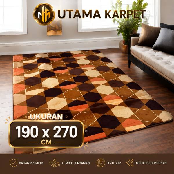 Karpet Uk [190x2700cm] Busa Malaysia Motif Minimalis Premium