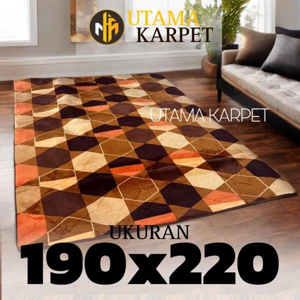 Karpet Uk [190x220 cm] Busa Malaysia Motif Minimalis Premium
