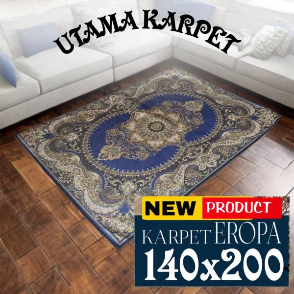 [Utama Karpet] 140x200 Karpet Eropa Motif Mewah Minimalis Untuk Ruang Keluarga Anda