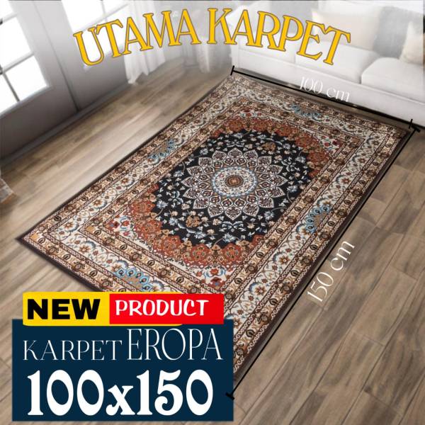 [Utama Karpet] 100x150 Karpet Eropa Motif Mewah Minimalis Untuk Ruang Keluarga Anda