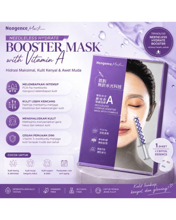 Neogence Booster Sheetmask + Vit A - 1 PCS