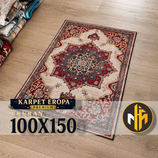 [Utama Karpet] 100x150 Karpet Eropa Motif Mewah Minimalis Untuk Ruang Keluarga Anda