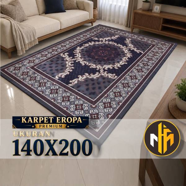 [Utama Karpet] 140x200 Karpet Eropa Motif Mewah Minimalis Untuk Ruang Keluarga Anda