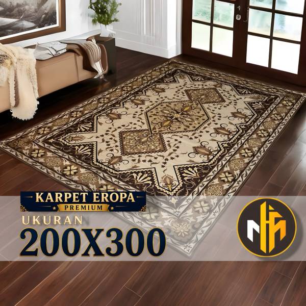 Utama Karpet] 200x300 Karpet Eropa Motif Mewah Minimalis Untuk Ruang Keluarga Anda