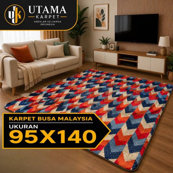 Karpet Uk [95x40cm] Busa Malaysia Motif Minimalis Premium