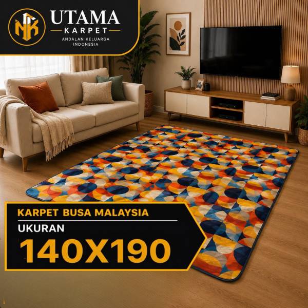 Karpet Uk [140x190 cm] Busa Malaysia Motif Minimalis Premium