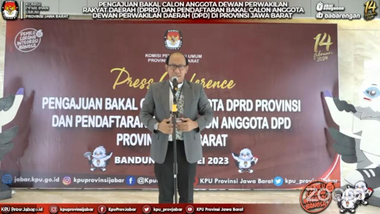 Hari Ke Rekap Penerimaan Pendaftaran Syarat Bakal Calon Anggota Dpd Ri Dapil Jawa Barat