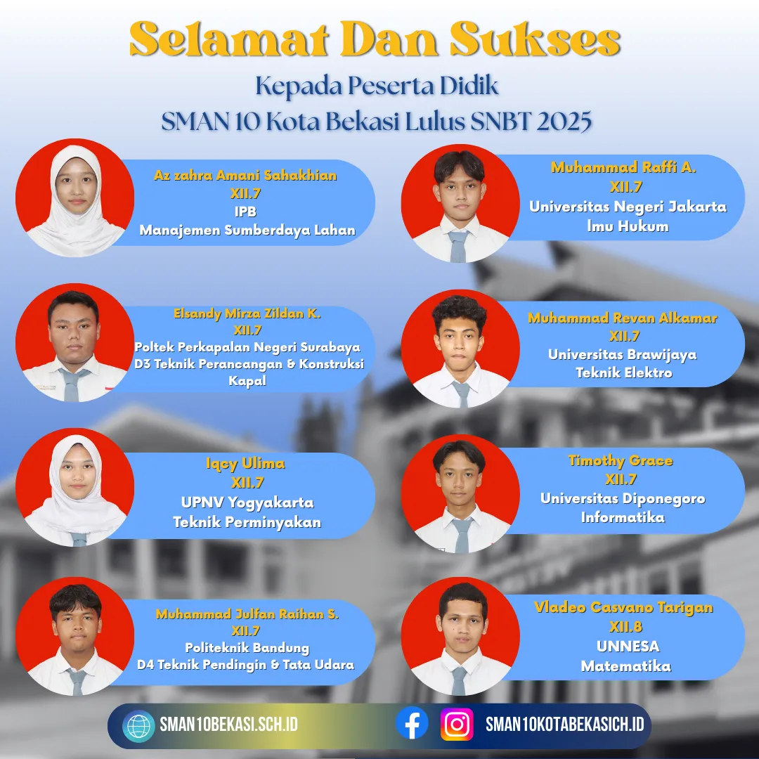 Foto tambahan 4 dari Selamat! Untuk Angkatan 25 yang Telah Lolos Masuk PTN Jalur SNBT 2025