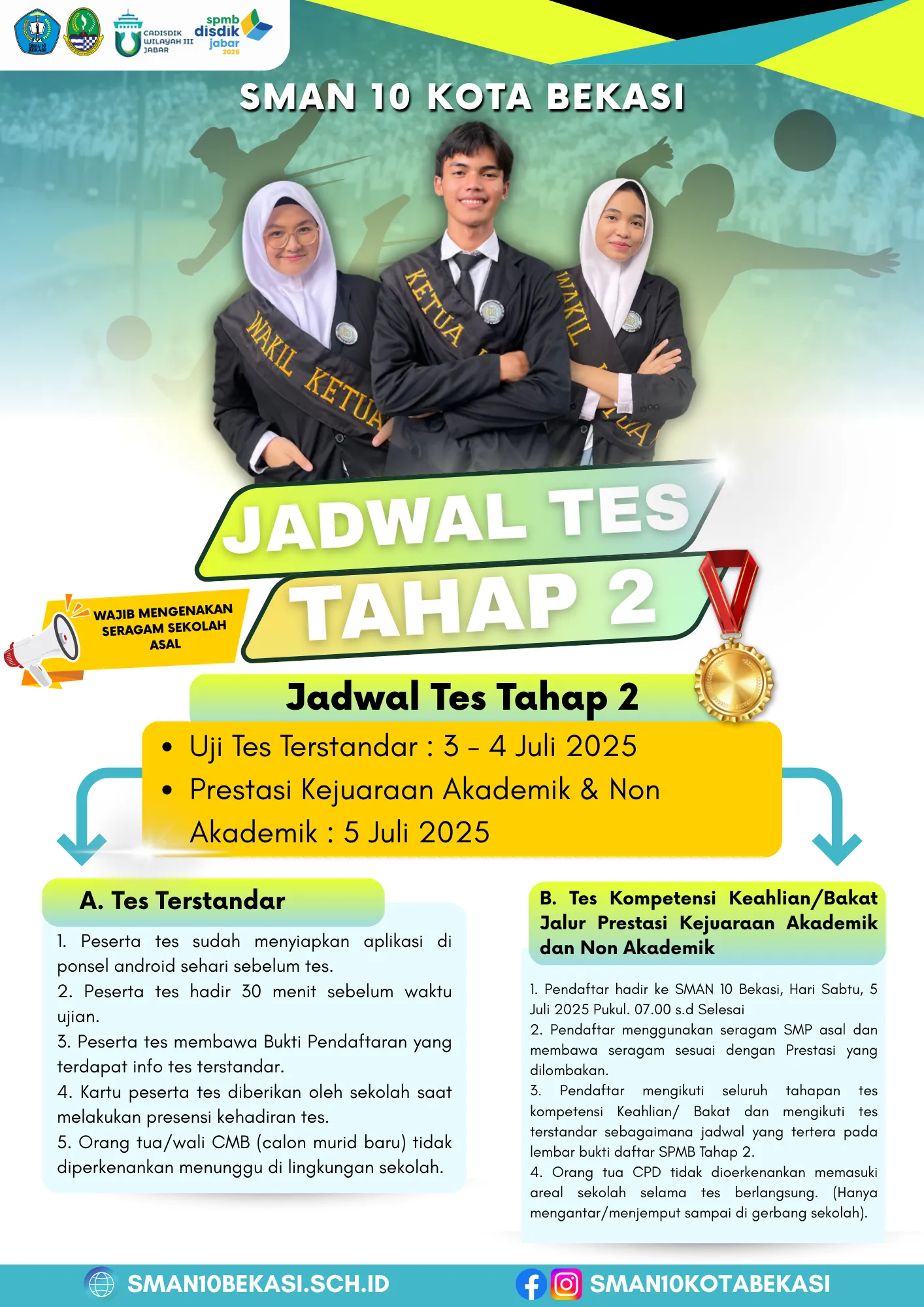 JADWAL TES SPMB TAHAP 2