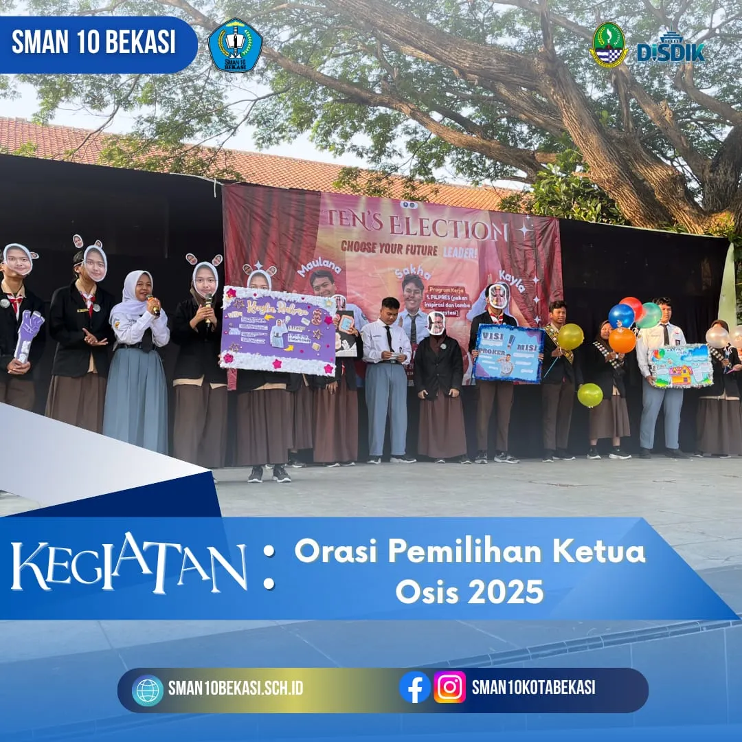 Kegiatan Orasi Pemilihan Ketua OSIS 2025.