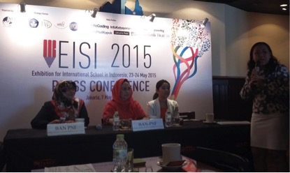 Kolaborasi bersama Kementrian Pendidikan & Kebudayaan dan Badan Akreditasi Nasional di dalam event Exhibition for International School in Indonesia