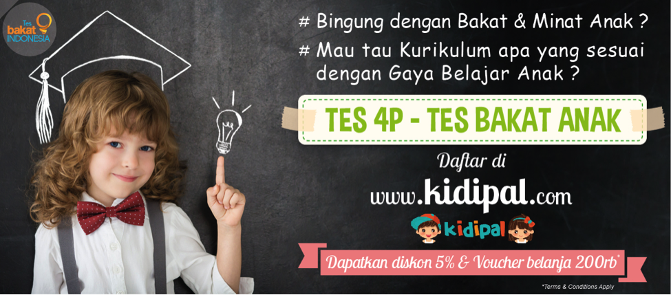 Promo 4P TEST FOR KIDS lewat KIDIPAL.COM
