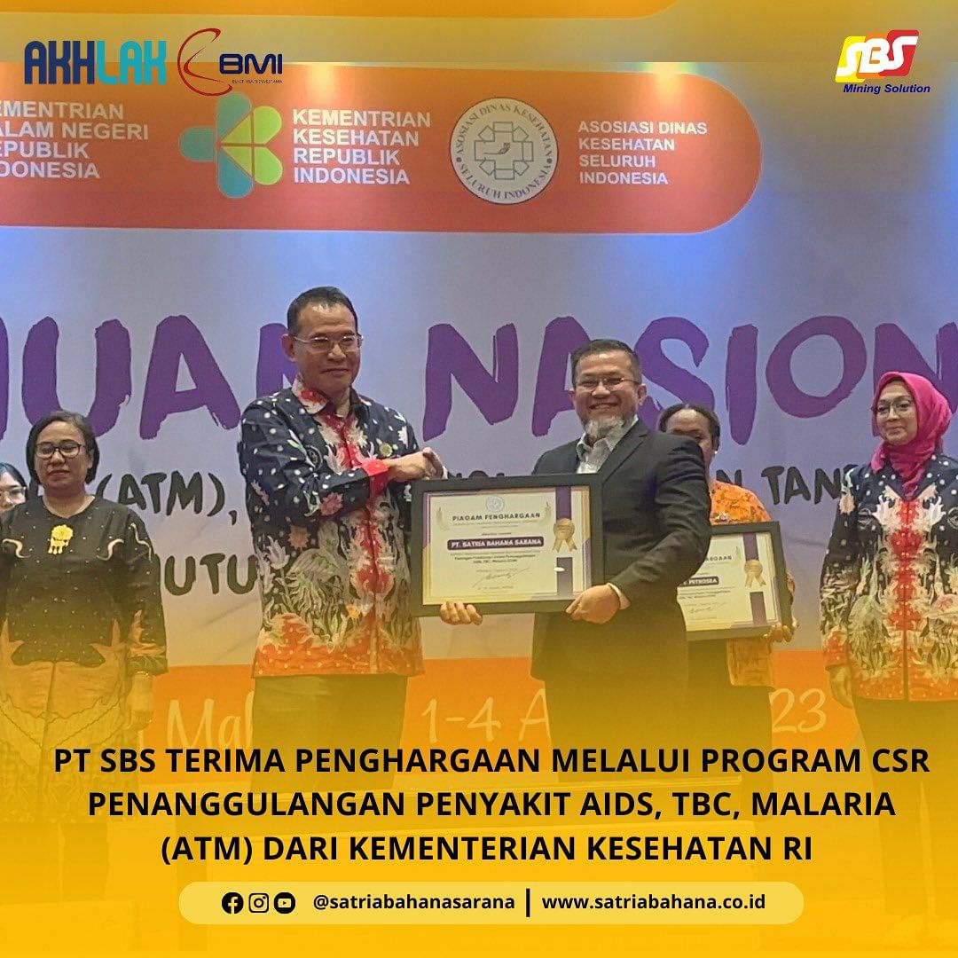 PT Satria Bahana Sarana Terima Penghargaan Kemenkes atas Kontribusi Penanggulangan Penyakit Aids, TBC, dan Malaria