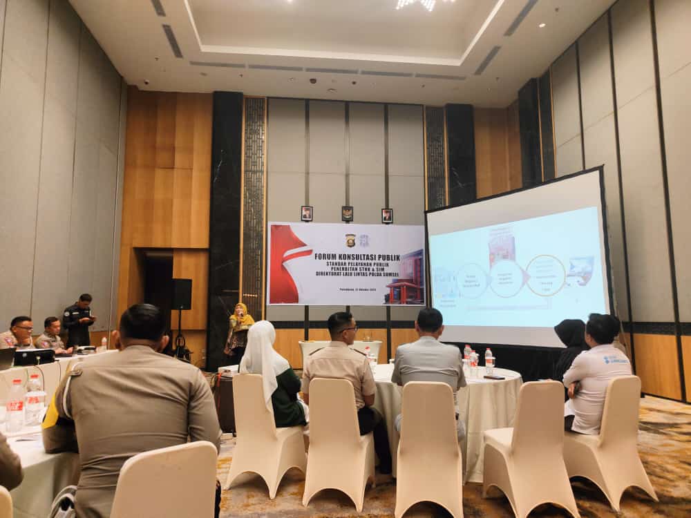Forum Konsultasi Publik, Tingkatkan Standar Pelayanan Publik Penerbitan STNK dan SIM di Polda Sumsel