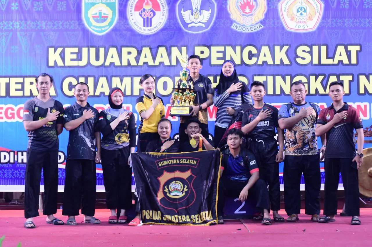 Tim Pencak Silat Polda Sumsel Berhasil Bawak Tropi Penghargaan