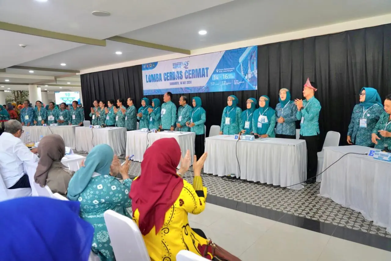 Pj Ketua TP PKK Tyas Fatoni Apresiasi PKK Sumsel Turut Berpartisipasi dalam Lomba Cerdas Cermat HKG PKK ke-52 Tahun