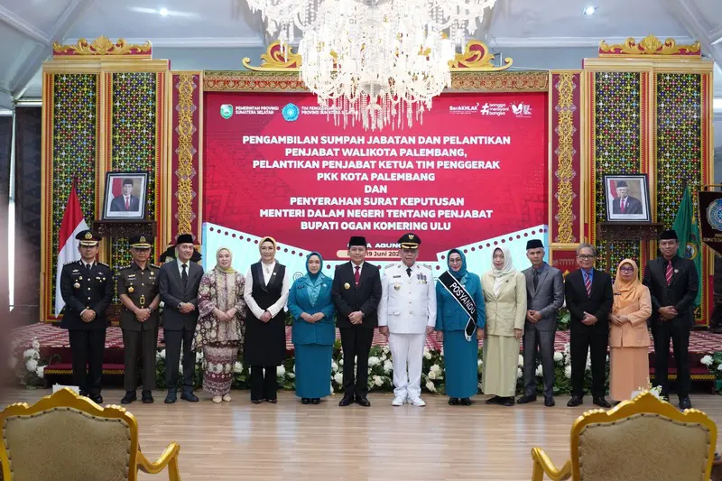 Ketua DPRD Sumsel RA Anita Hadiri Pelantikan Pj Walikota Palembang