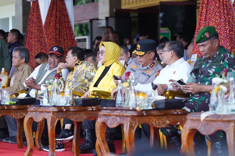 RA Anita Hadiri Apel dan Simulasi Karhutla Provinsi Sumsel Tahun 2024 