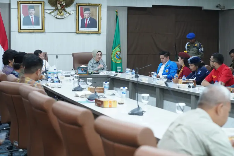 Pj Gubernur Sumsel Bersama Ketua DPRD Sumsel Serap Aspirasi Cipayung Plus Soal Karhutla dan Illegal Drilling