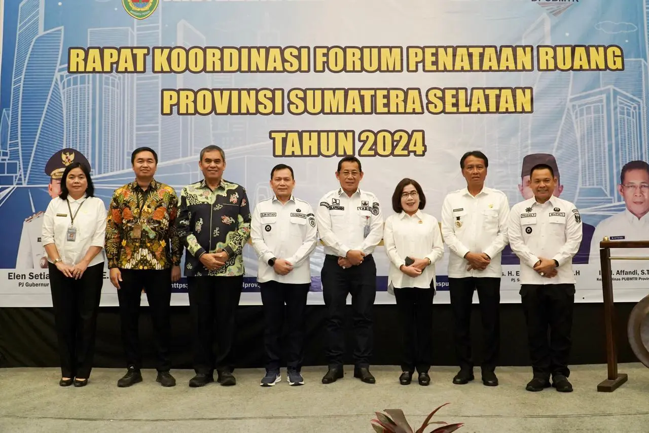 Percepat Sinkronisasi dan Integrasi RTRW, Pj Gubernur Sumsel Elen Setiadi Buka  Rakor Forum Penataan Ruang