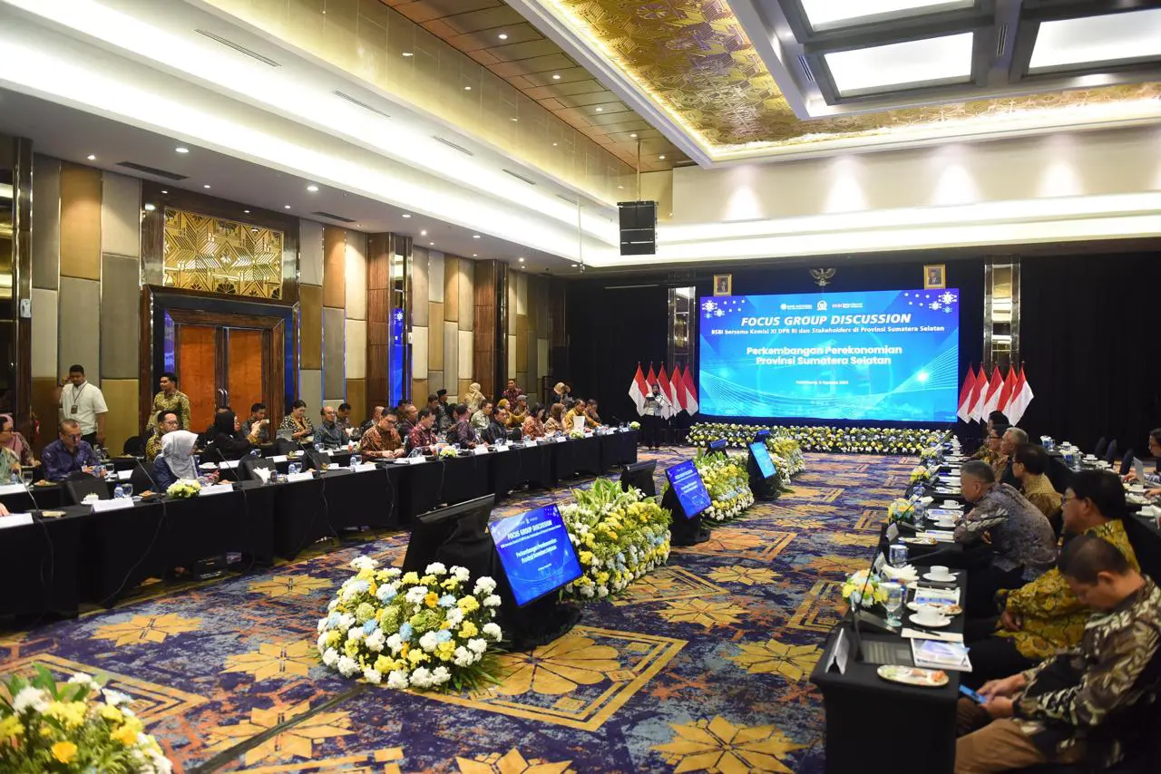 FGD Bersama Komisi XI DPR RI dan BSBI, Pj Gubernur Elen Sebut Pertumbuhan Ekonomi Sumsel Tertinggi di Sumatera 