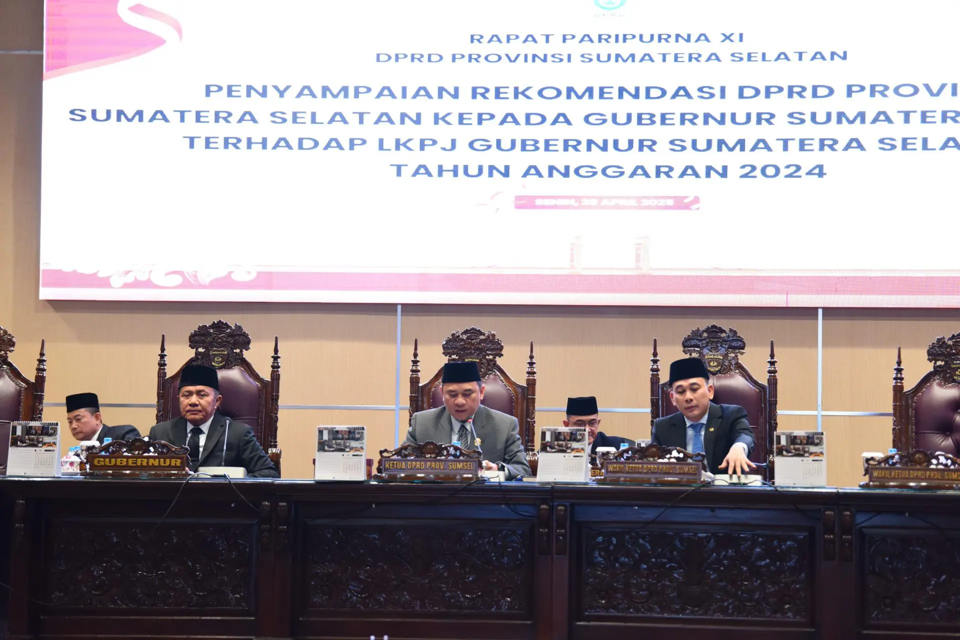 Rekomendasi DPRD Sumsel  Terhadap LKPJ Gubernur Sumsel TA 2024