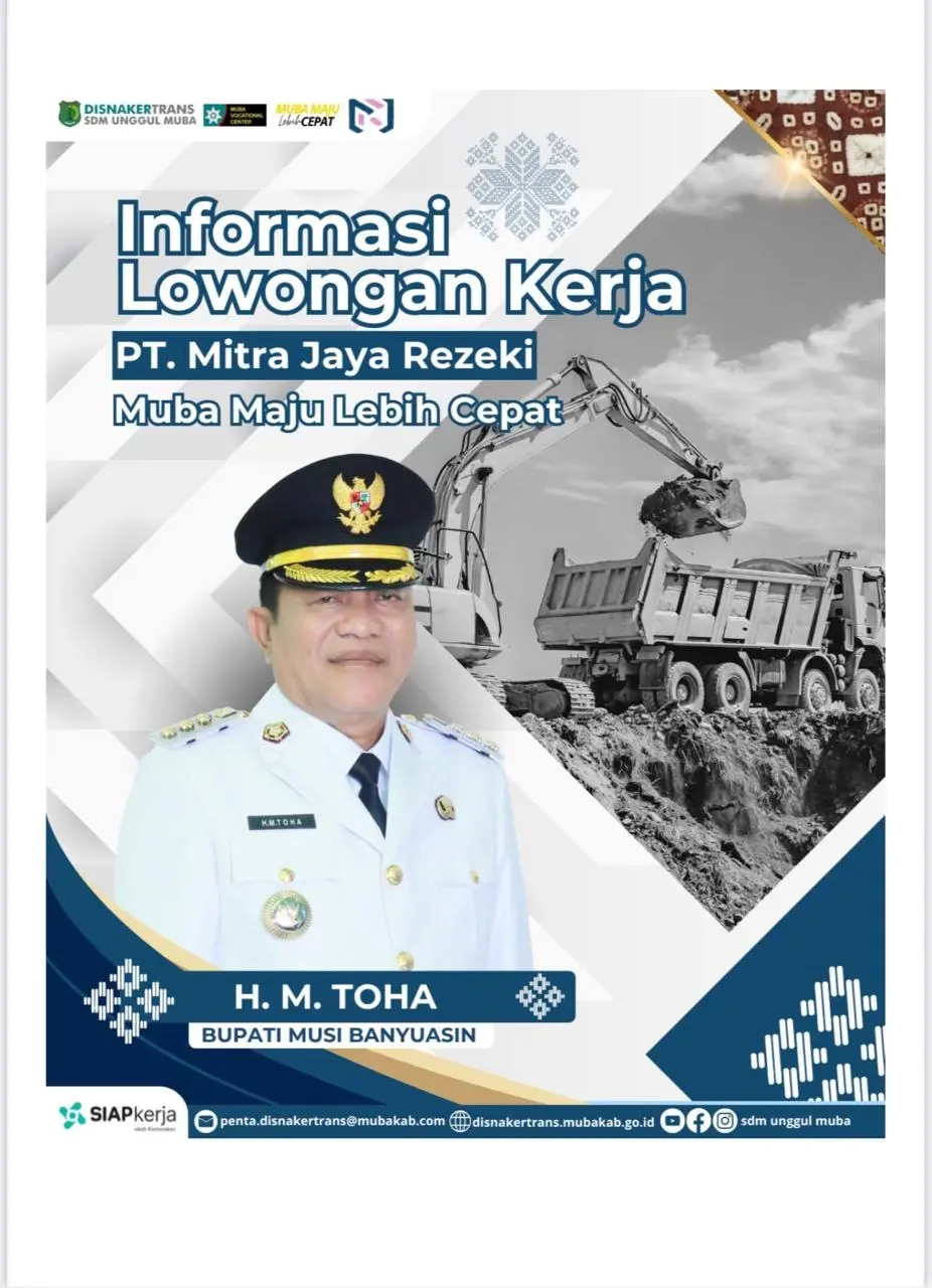 Pemkab Muba Fasilitasi Lowongan Kerja Sektor Pertambangan untuk Putra Daerah