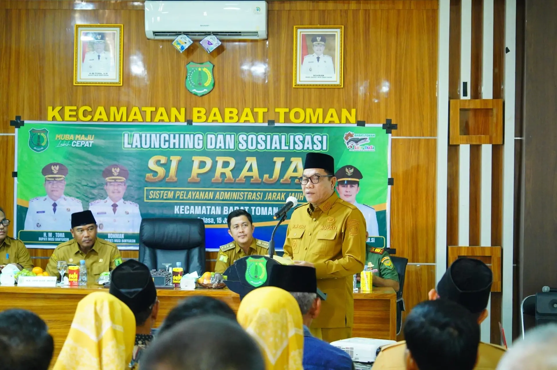 Bupati Muba H M Toha Hadiri Sedekah Rami dan Sunat Massal di Babat Toman