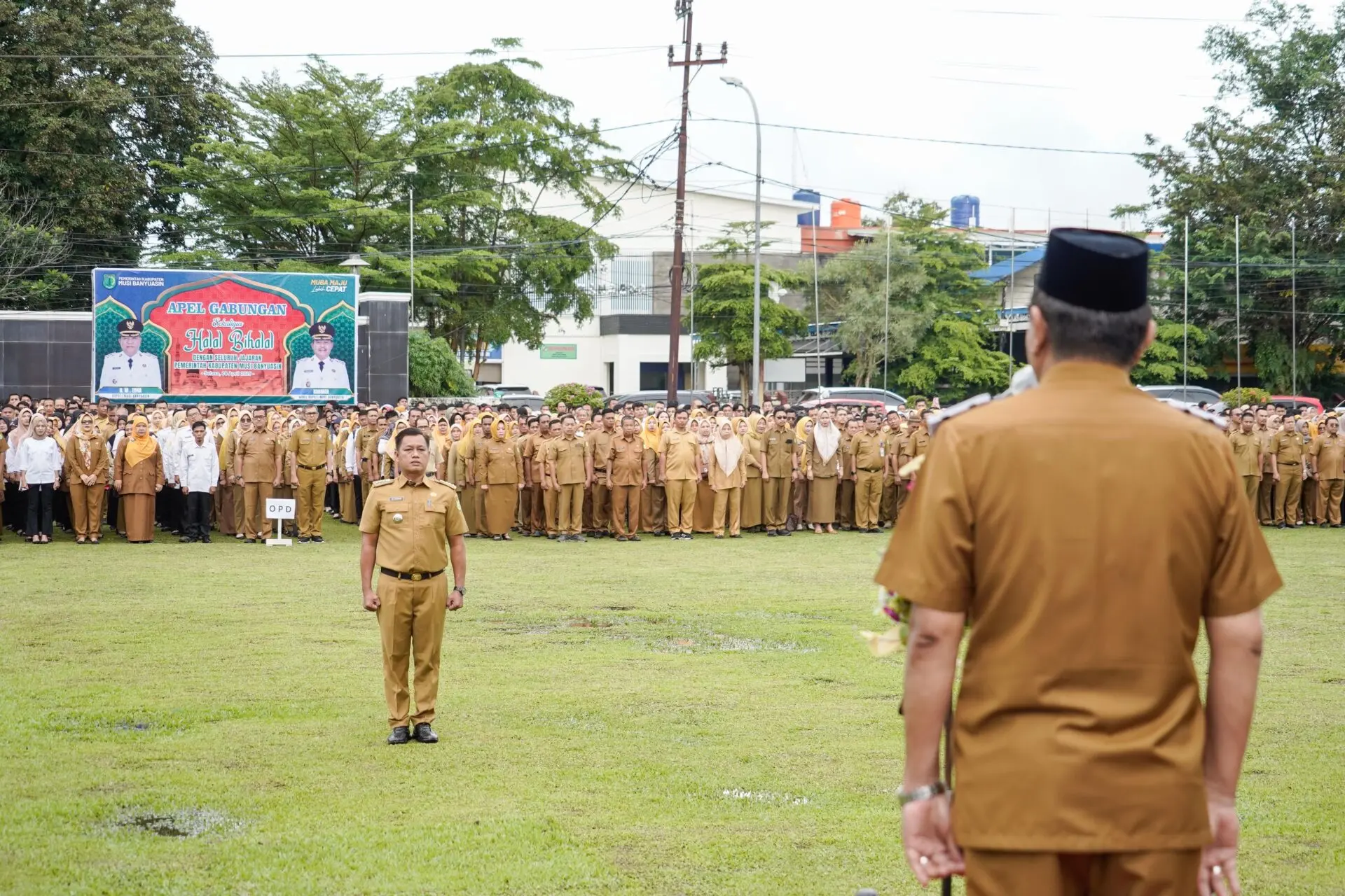 Bupati H M Toha Pimpin Langsung Apel Gabungan dan Halal Bihalal Setelah Libur Lebaran