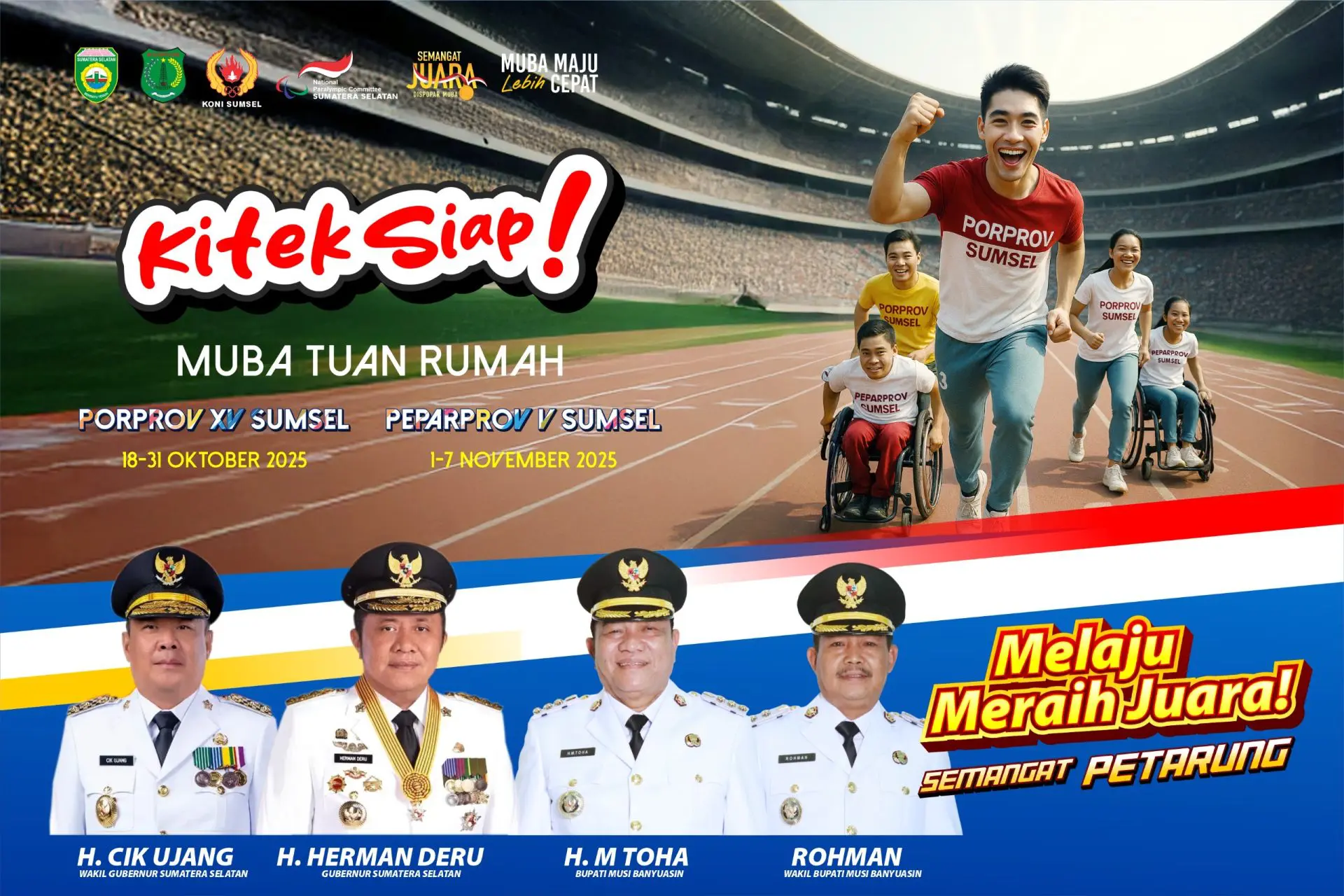 Bupati H M Toha Ajak Warga Bersatu Sukseskan Porprov XV dan Peparprov V di Muba