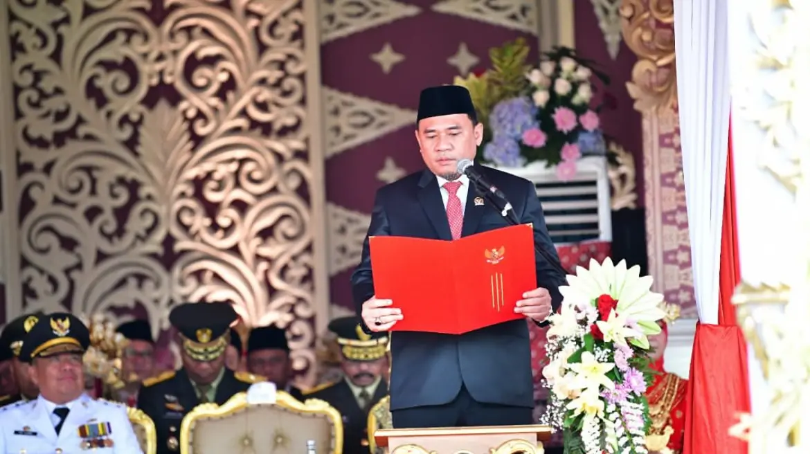 Ketua DPRD Sumsel Bacakan UUD 1945 di Upacara Kemerdekaan ke-80