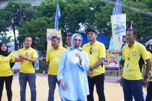 RA Anita Motivasi Atlet Pada Final Liga Voli U-23 di Palembang