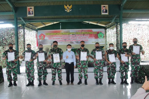 Puslatpur Kodiklat TNI AD Canangkan Zona Integritas Menuju WBK