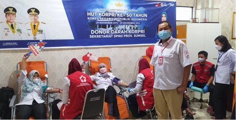 HUT Korpri ke 50, DPRD Sumsel Gelar Donor Darah