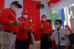 Kolaborasi BIN, Satgas COVID-19 dan Pemkab Muba Gelar Vaksin Massal untuk Pelajar SMP / SMA di Muba