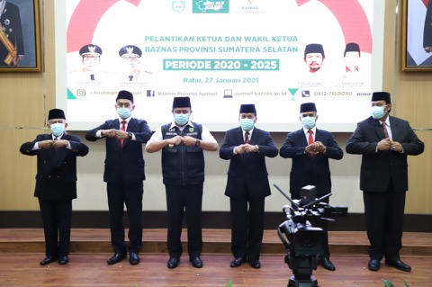 Gubernur Lantik  Pengurus Baznas Provinsi Sumsel Periode 2020-2025