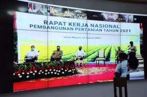 Presiden Jokowi Buka Rakernas Pembangunan Pertanian Tahun 2021 Secara Virtual