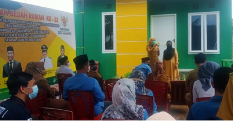 Pemerintah Kota Palembang Melalui BAZNAS Kota Palembang Berikan Bantuan Bedah Rumah