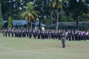 Tingkatkan Displin dan wawasan Perangkat Desa Muba Dilatih Batalyon Infanteri Raider 300