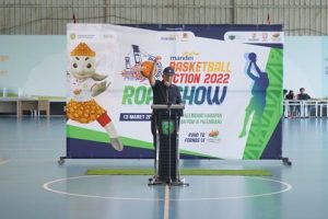 Songsong FORNAS Juli 2022 di Sumsel,  Mawardi Yahya  Buka Roadshow Mandiri Basketball Action South Sumatra 