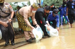 Pertahankan Kearifan Lokal, Herman Deru Tebar Puluhan Ribu Benih Ikan di Sungai Rawas