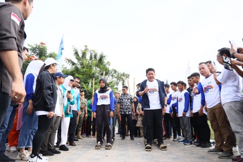Libur Akhir Pekan, Gubernur Herman Deru dan KORMI Sumsel Olahraga Bareng Ribuan Warga OKU