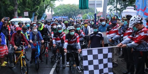 Jalur Khusus Sepeda Rute III Kambang Iwak Resmi Dilaunching
