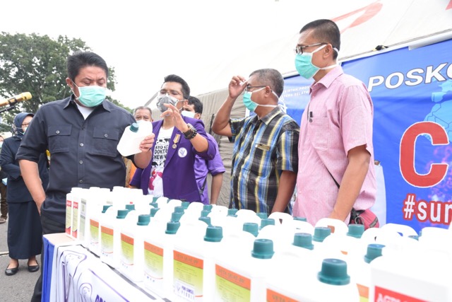 Gubernur HD Bakal Distribusikan 200.000 Liter Antiseptik untuk Warga Sumsel