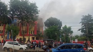 Kantor Disdukcapil Kota Palembang Terbakar
