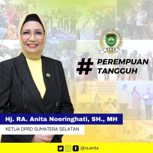 Hj.  Anita Noeringhati, Ketua DPRD Provinsi Sumatera Selatan