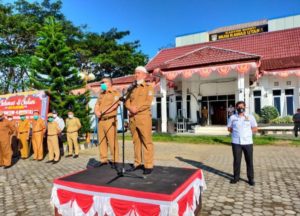 Usai Dilantik Sebagai Kepala Daerah, Devi Suhartoni Langsung Pimpin Apel